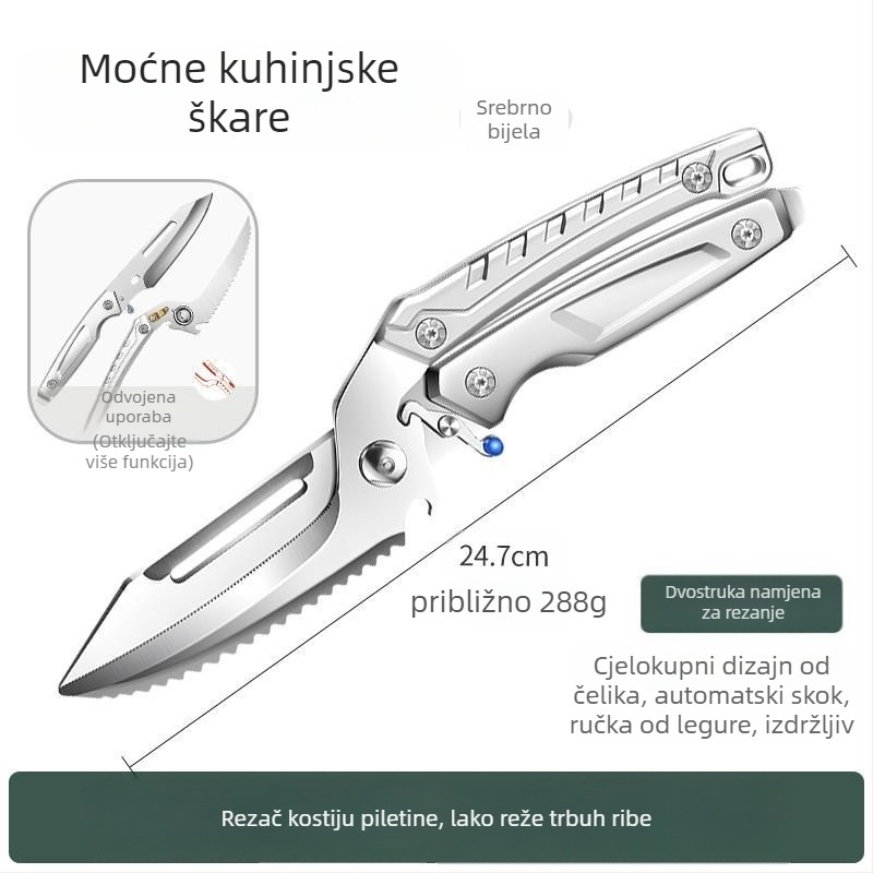 Kuhinjske škare za kosti, nehrđajući čelik, moderni minimalistički stil, predstavljene u ljeto 2021 (Brand: Other)