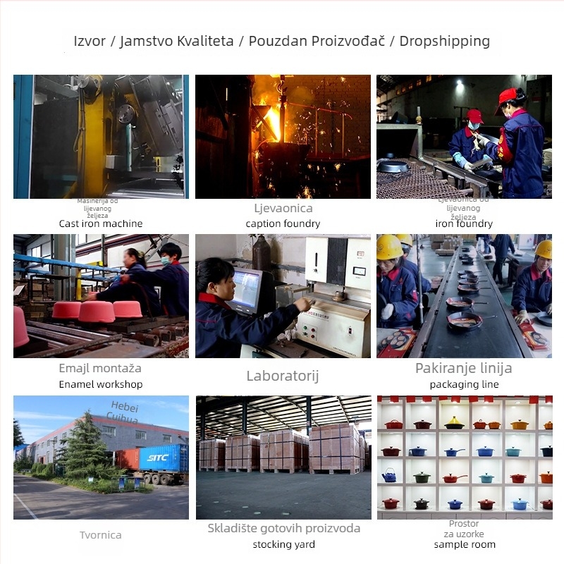 Prilagođeni lijevani lonac hollandac za kampiranje – izolacija, 3.1–4 L, težina 8.5 kg, lijevani poklopac