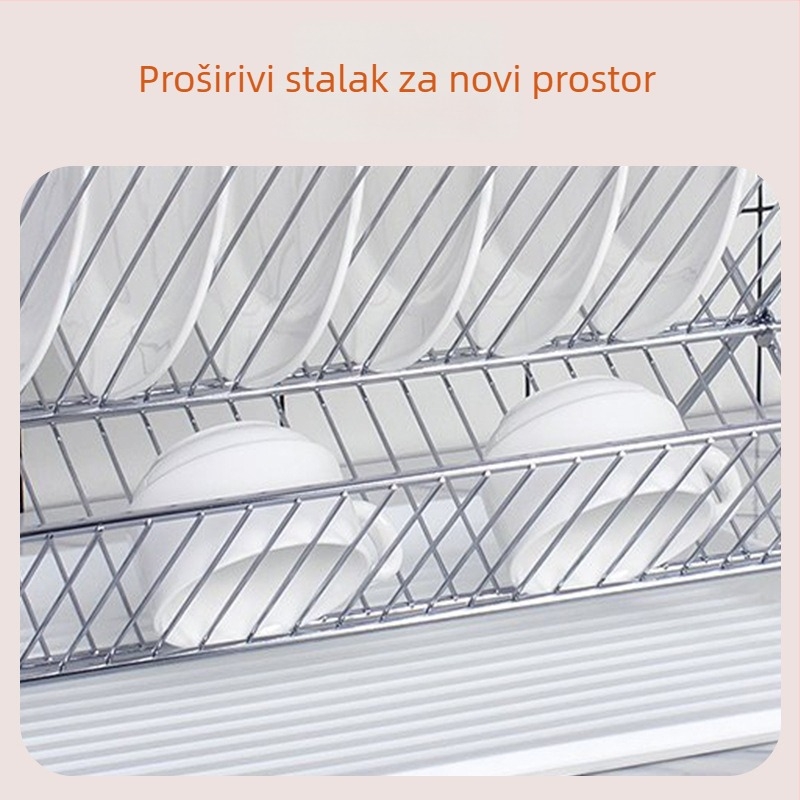 X-oblika sklopivi stalak za suđe od željeznih žica, kuhinja, podrijetlo Guangdong, 2024