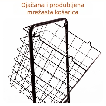 Trojstupanjski podni kuhinjski organizator za skladištenje – metalna konstrukcija, model JG-Z40, organizator voća i povrća