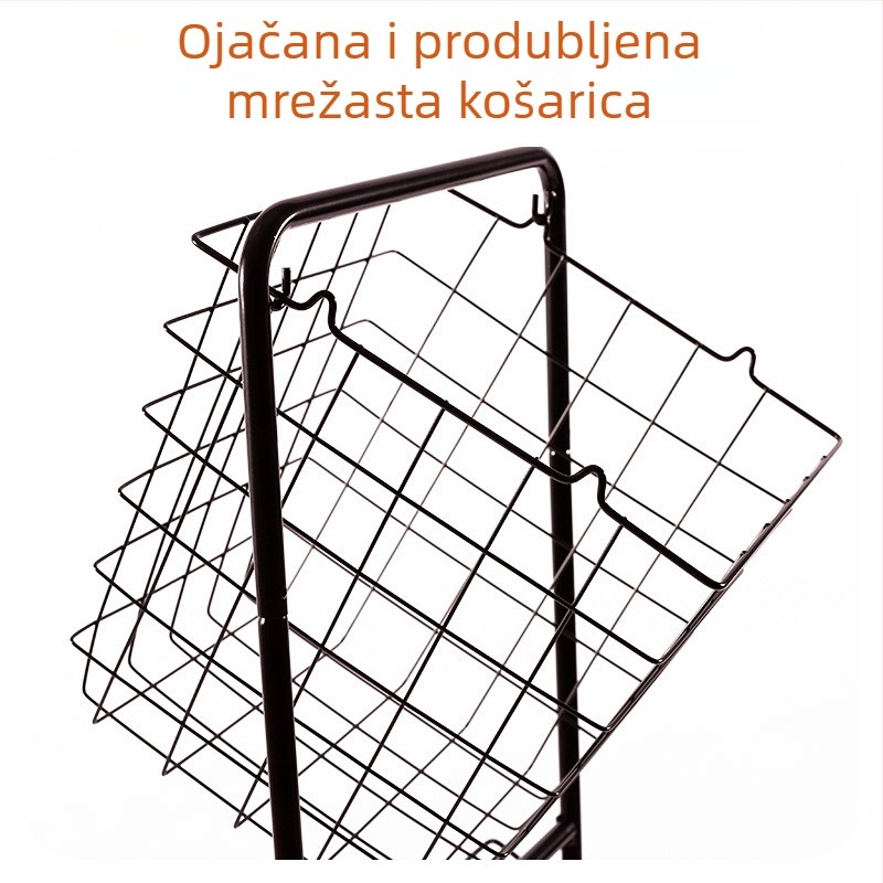 Trojstupanjski podni kuhinjski organizator za skladištenje – metalna konstrukcija, model JG-Z40, organizator voća i povrća
