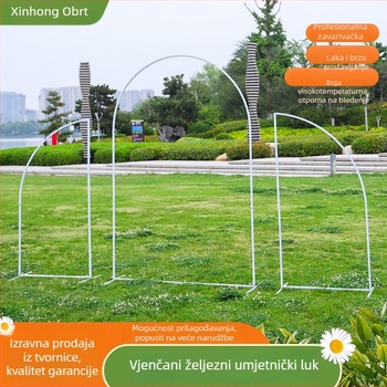 Željezni svadbeni luk za vanjsko pozadje pozornice – prilagodljiv ukras, kartonsko pakiranje, brend Xinhong