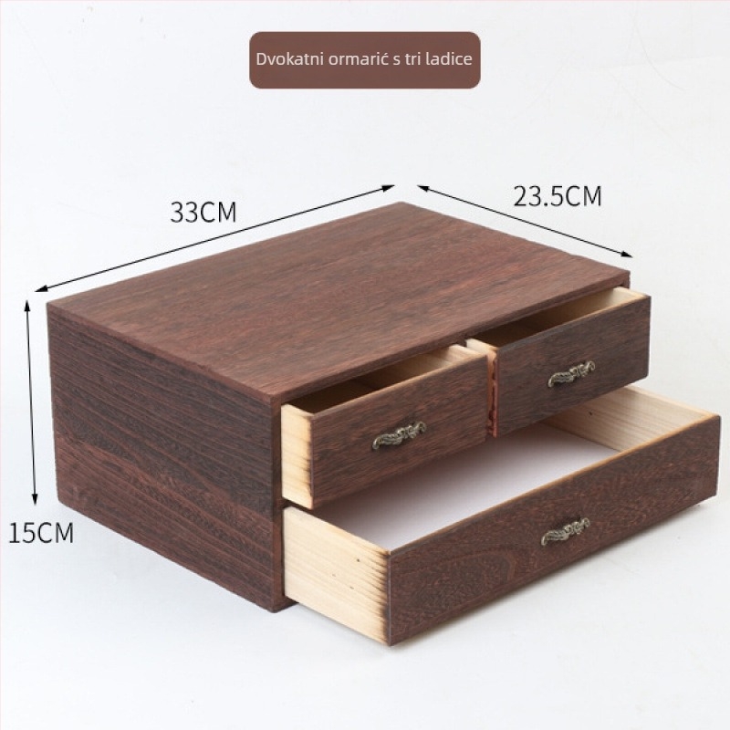 Kutija za skladištenje s ladicama, japanskog stila, stolni višeslojni organizator, kapacitet 18 L, pogodna za kozmetiku i nakit, mogućnost ispisa loga