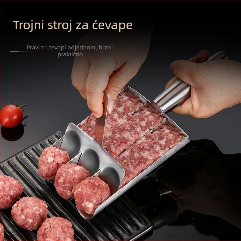 Uređaj za okruglice, 304 nehrđajući čelik, kalup za okruglice, mesne okruglice i riblje okruglice