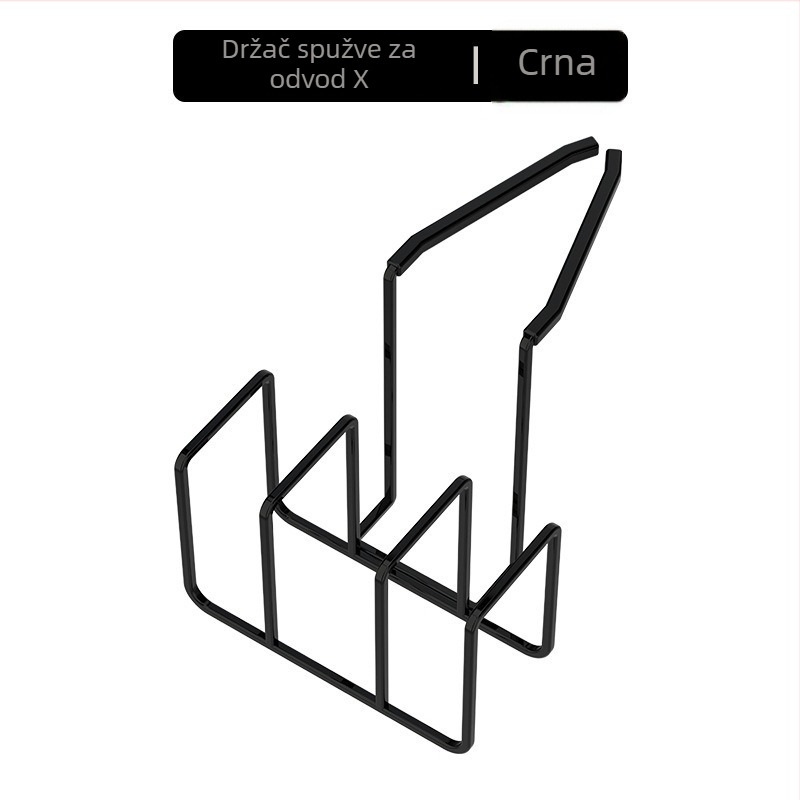 Organizator kuhinjske sudopera s držačem spužvi i krpe za suđe, višenamjenski odvodni stalak, od željeza i silikona