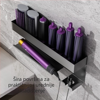 Zidni držač Dyson uvijača i sušila za kosu – aluminijska legura, model 0401, nosivost 15 kg, marka Jinfeng, površinska obrada sprejem
