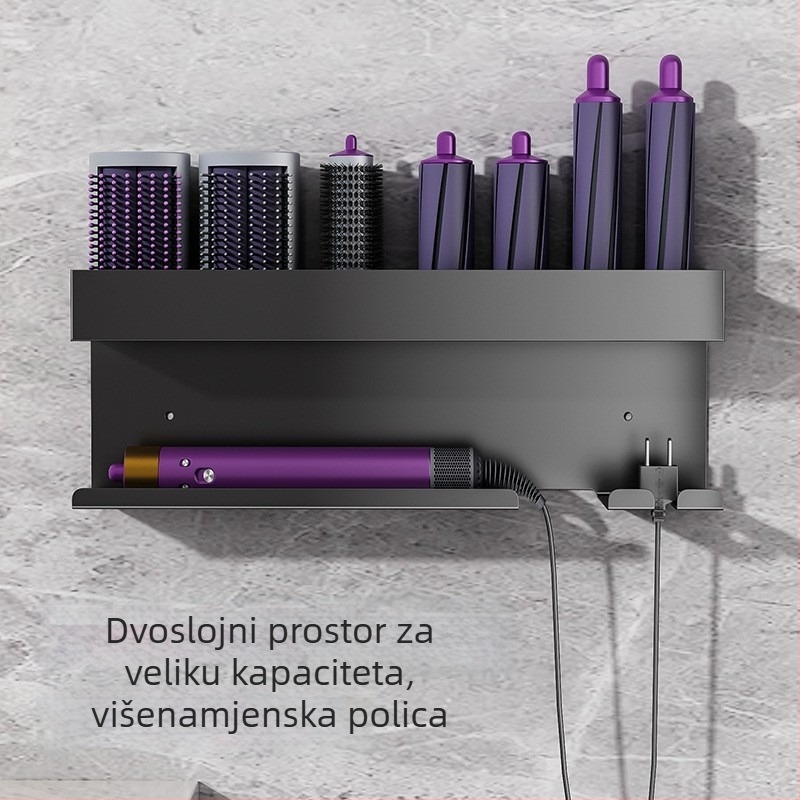 Zidni držač Dyson uvijača i sušila za kosu – aluminijska legura, model 0401, nosivost 15 kg, marka Jinfeng, površinska obrada sprejem