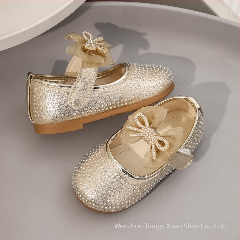 Dječje cipele za djevojčice – platneni gornji dio, PU podstava i ulošak, TPR potplat, kopčanje na Velcro, za uzrast 1–3 godina, stil princeze