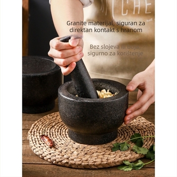 Češnjak morter i pestel, ručni tradicionalni višefunkcionalni alat za češnjak i bilje