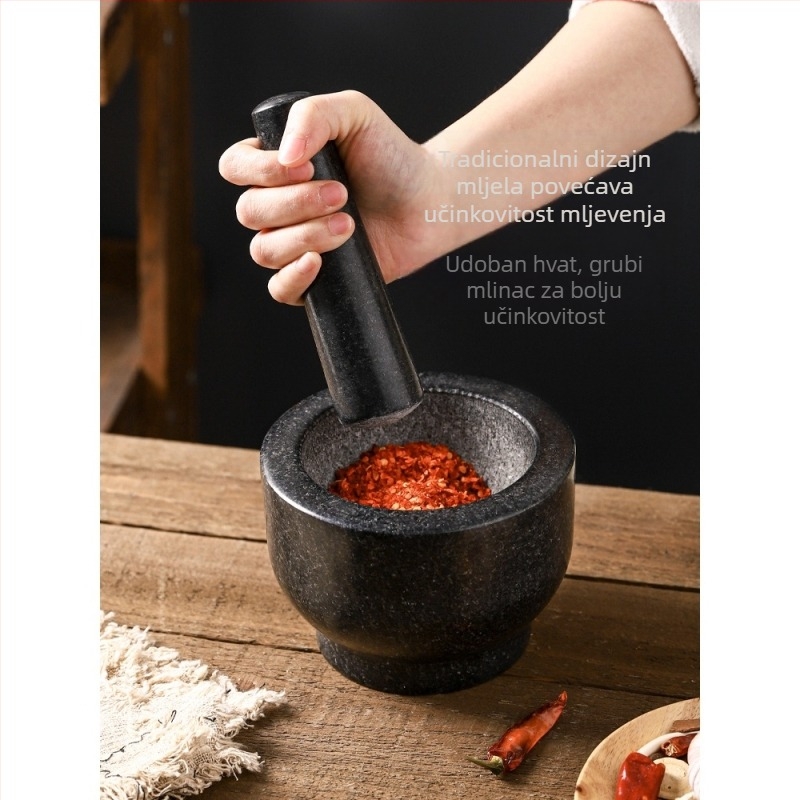 Češnjak morter i pestel, ručni tradicionalni višefunkcionalni alat za češnjak i bilje