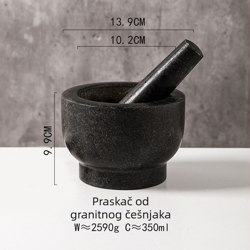Češnjak morter i pestel, ručni tradicionalni višefunkcionalni alat za češnjak i bilje