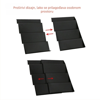 Stolni horizontalni držač za začine, prilagodljive ladice u stilu ljestvice, sklopivi (PP materijal, bez bušenja, 2024)