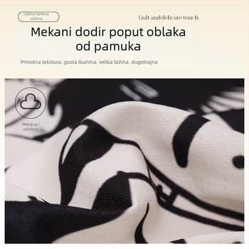 Retro navlaka za kauč s geometrijskim uzorkom za kutnu sofu – imitacija lana, doily stil