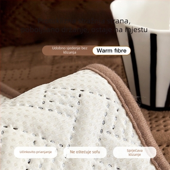 Jastučić za kauč s prugastim uzorkom od flanel materijala, minimalističkog stila, pogodan za kutnu sofu