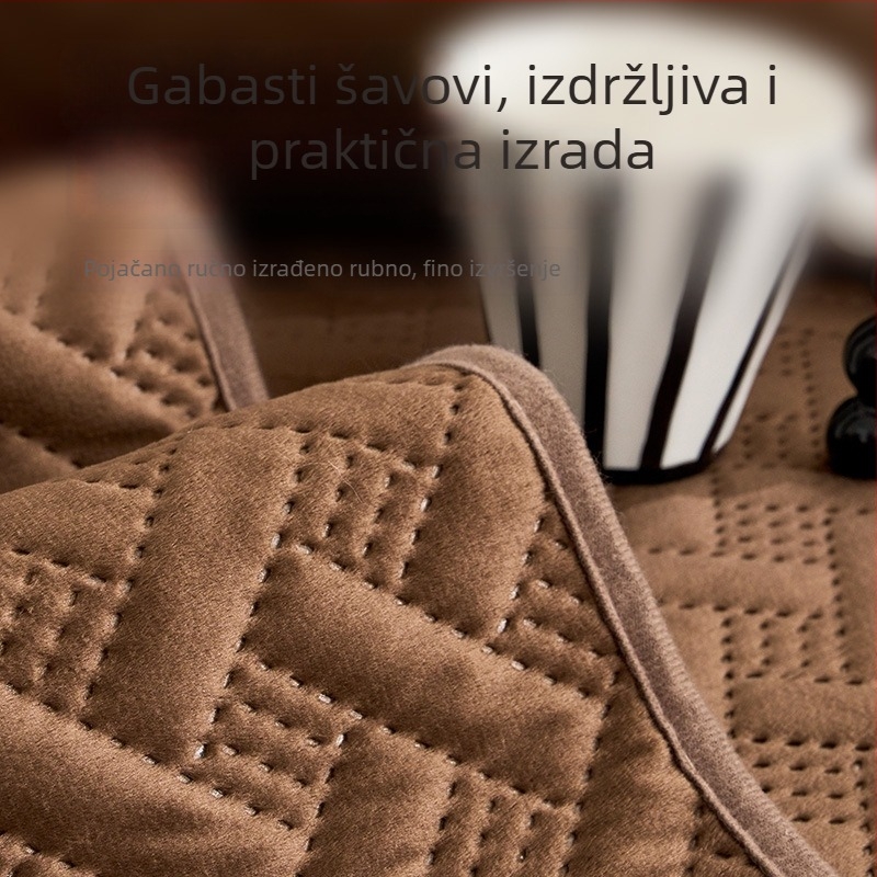 Jastučić za kauč s prugastim uzorkom od flanel materijala, minimalističkog stila, pogodan za kutnu sofu