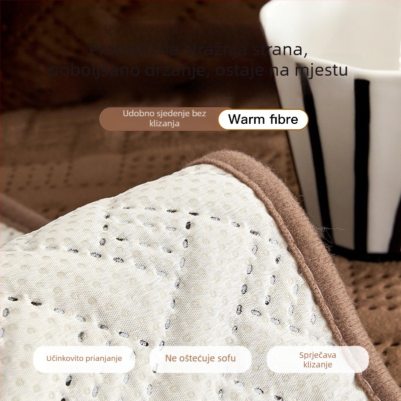 Jastučić za kauč s prugastim uzorkom od flanel materijala, minimalističkog stila, pogodan za kutnu sofu