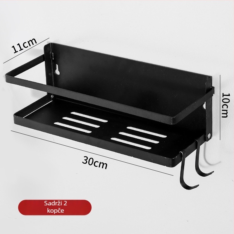 Sklopivi magnetski 3-slojevni bočni stalak za hladnjak, kuhinja, od karbonskog čelika, za začine i folije