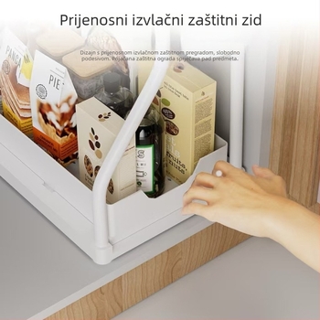 Izvlačni organizator sudopera, višeslojni dizajn R-tip, stalak za začinsko bilje, plastična konstrukcija s farbanim cijevima