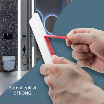Kupaonska brtvna traka od silikona, meki silikon, samoljepljiva, vodonepropusna barijera za suho-mokro odvajanje