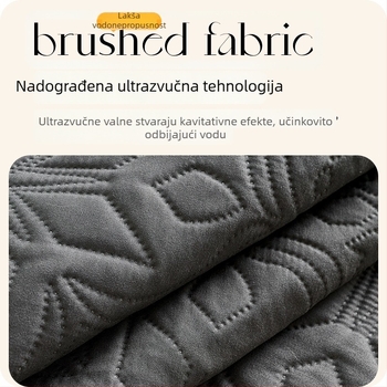 Navlaka za jastuk kutnog kauča od brušene tkanine, jednobojna, minimalistički stil, prilagođena obrada