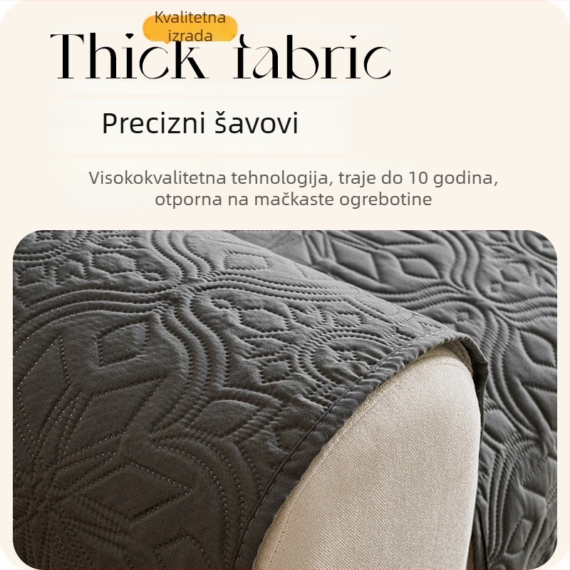 Navlaka za jastuk kutnog kauča od brušene tkanine, jednobojna, minimalistički stil, prilagođena obrada