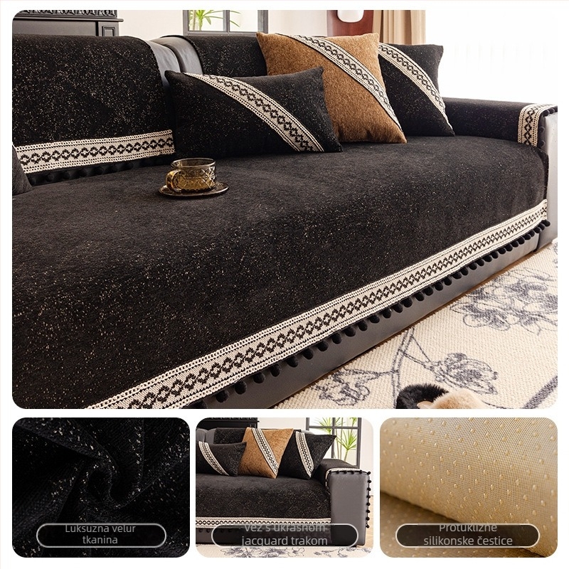 Jastuk za kauč Chenille, za trosjed, moderan svijetli luksuz stil, dizajn: tkanina navlaka za jastuk, kategorija: navlaka za prašinu/navlaka za kauč