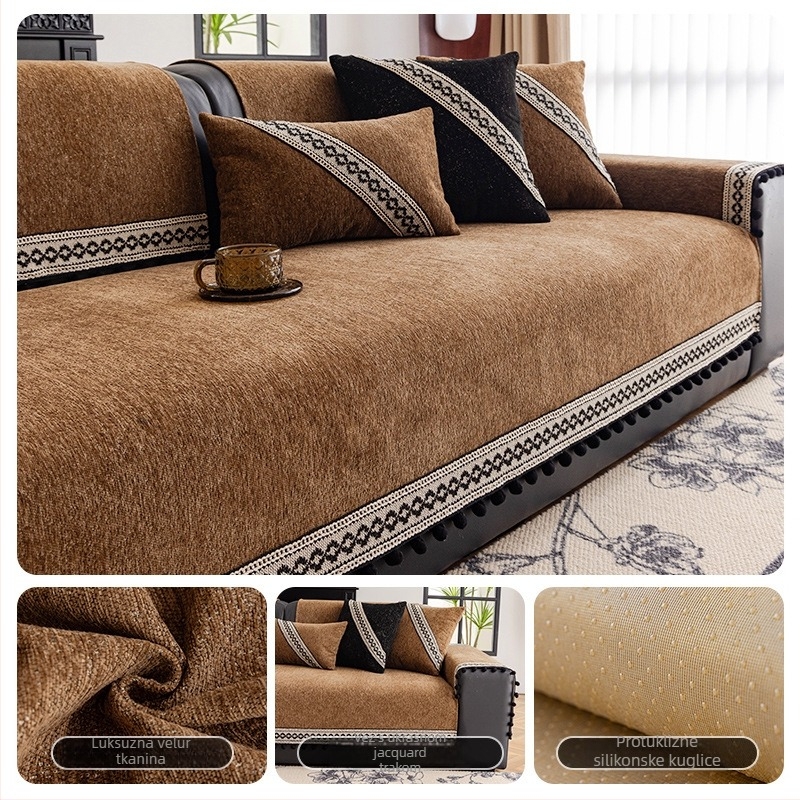 Jastuk za kauč Chenille, za trosjed, moderan svijetli luksuz stil, dizajn: tkanina navlaka za jastuk, kategorija: navlaka za prašinu/navlaka za kauč