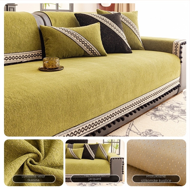 Jastuk za kauč Chenille, za trosjed, moderan svijetli luksuz stil, dizajn: tkanina navlaka za jastuk, kategorija: navlaka za prašinu/navlaka za kauč