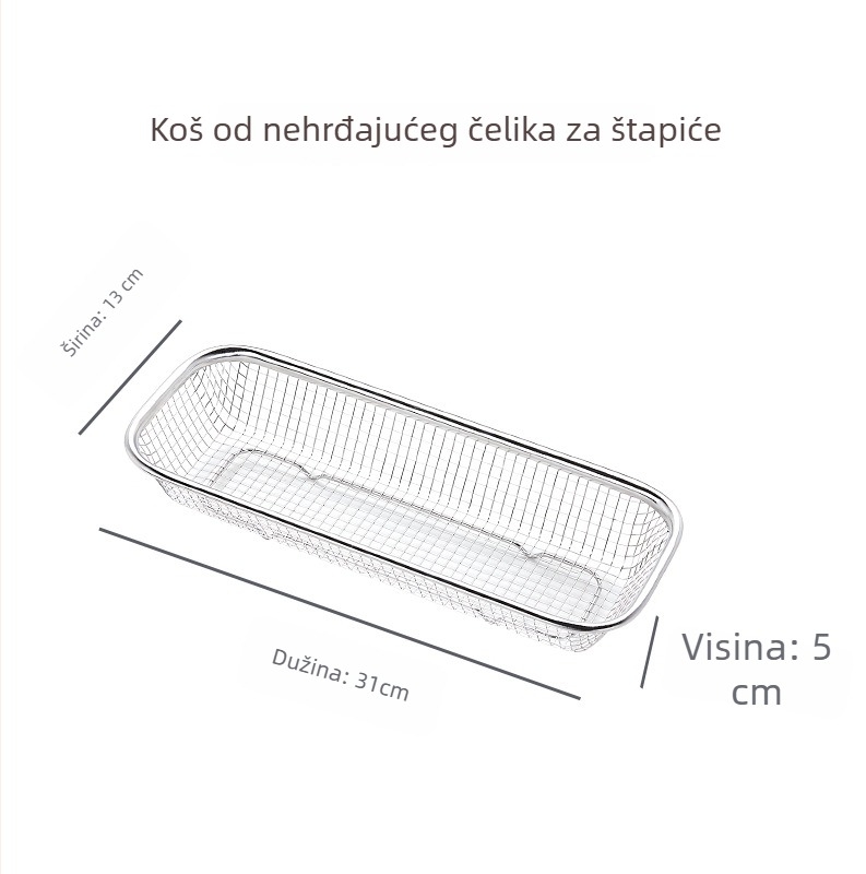 Teleskopska posuda od nehrđajućeg čelika za odvodnju sudopera — moderan dizajn, prilagodba dostupna, spremna za privatnu marku