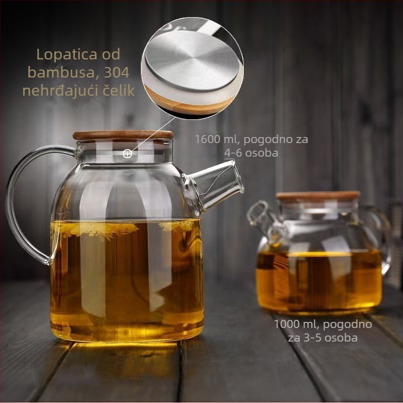 Staklena čajnik On, nordijskog stila, prilagodljivo