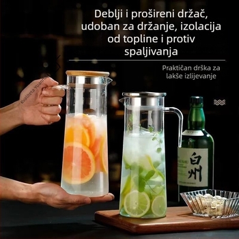 Komerični džbán za napitke, sok i hladnu vodu, PC plast, otpornost na visoke temperature, otpornost na padanje, za bar i restoran