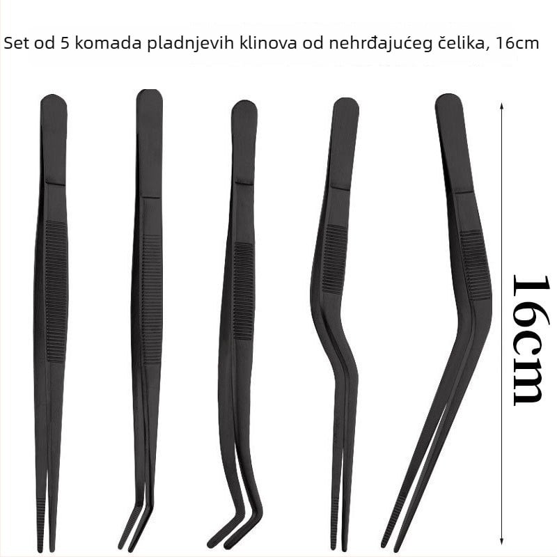 BPJ-01 Štipaljke za posluživanje hrane, 430 nehrđajući čelik, Višenamjenski kuhinjski alat, Runrui Hardware