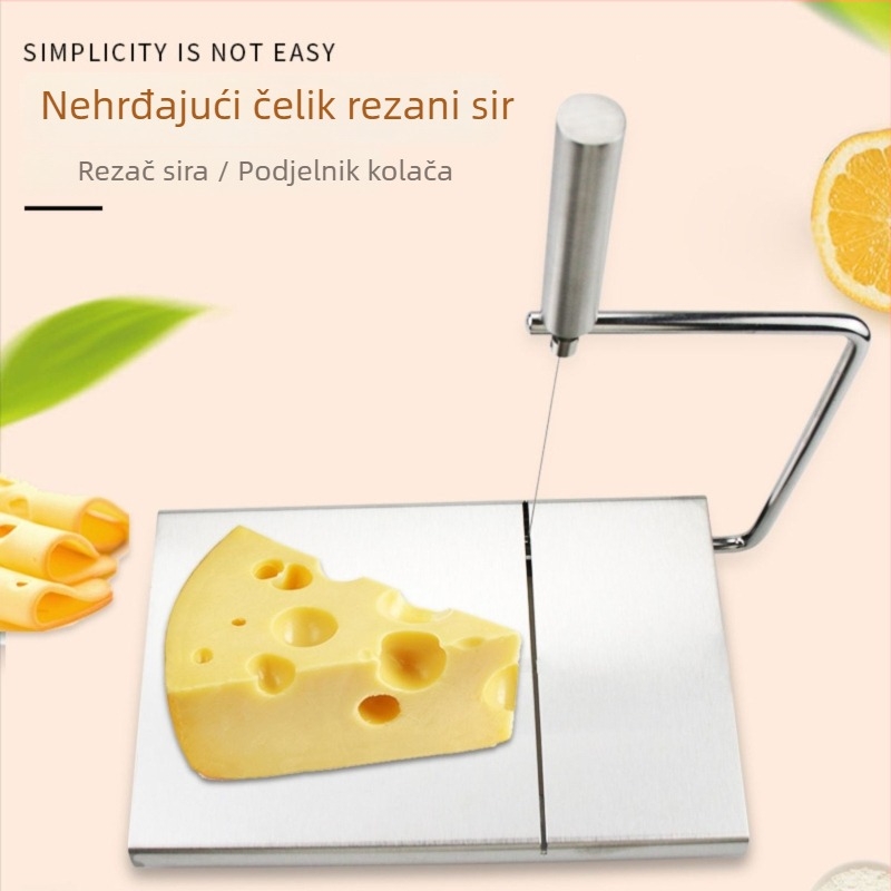Višefunkcionalni nož za sir od nehrđajućeg čelika sa mjernom skalom – za rezanje sira, maslaca i šunke