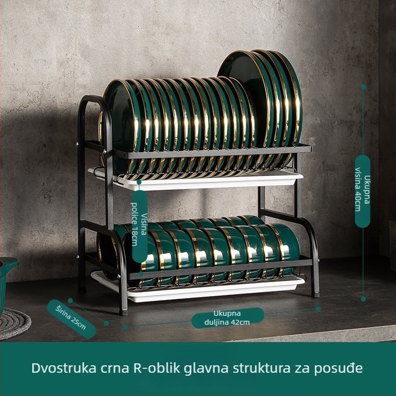 Stalak za suđe – karbonsko čelika, moderan stil, marka Shiboya (Brand: Shiboya, Materijal: Karbonsko čelika, Stil: Moderan, Vrijeme izlaska na tržište: 2021)