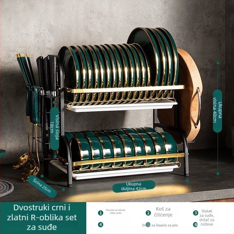 Stalak za suđe – karbonsko čelika, moderan stil, marka Shiboya (Brand: Shiboya, Materijal: Karbonsko čelika, Stil: Moderan, Vrijeme izlaska na tržište: 2021)