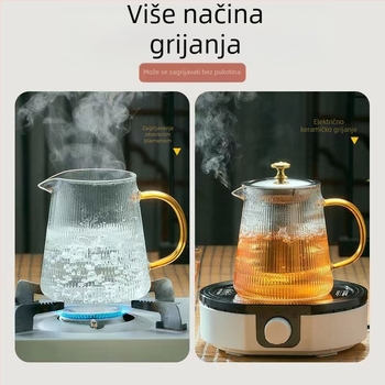 Čajnik u japanskom stilu, otporno na visoke temperature, borosilikatno staklo, prilagodljiv logo, prvoklasna kvaliteta