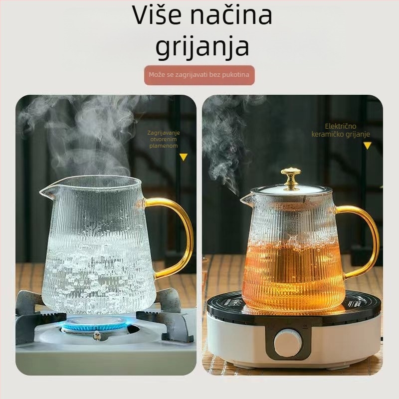 Čajnik u japanskom stilu, otporno na visoke temperature, borosilikatno staklo, prilagodljiv logo, prvoklasna kvaliteta