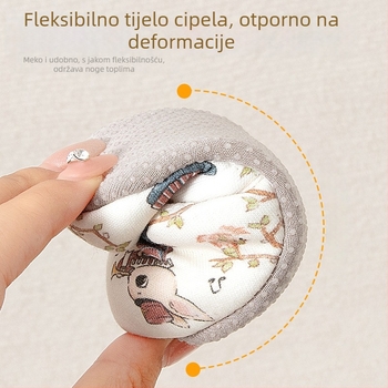 Dječje cipele s mekanom potplatom za prve korake — gornji materijal pamuk, podstava pamuk, dišuće, protuklizne, niski potkoljenica, pogodne za zimu, proljeće i jesen