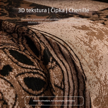 Chenille navlaka za kauč u vintage stilu, prekrivač za kauč i jastuk, za sve sezone