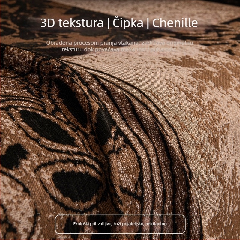 Chenille navlaka za kauč u vintage stilu, prekrivač za kauč i jastuk, za sve sezone