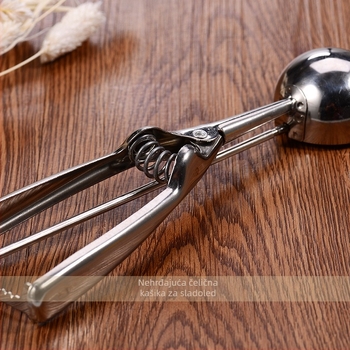 Žlica za sladoled od 304 nehrđajućeg čelika, zapadnog stila, McGowell, ogledni polir, mogućnost prilagodbe