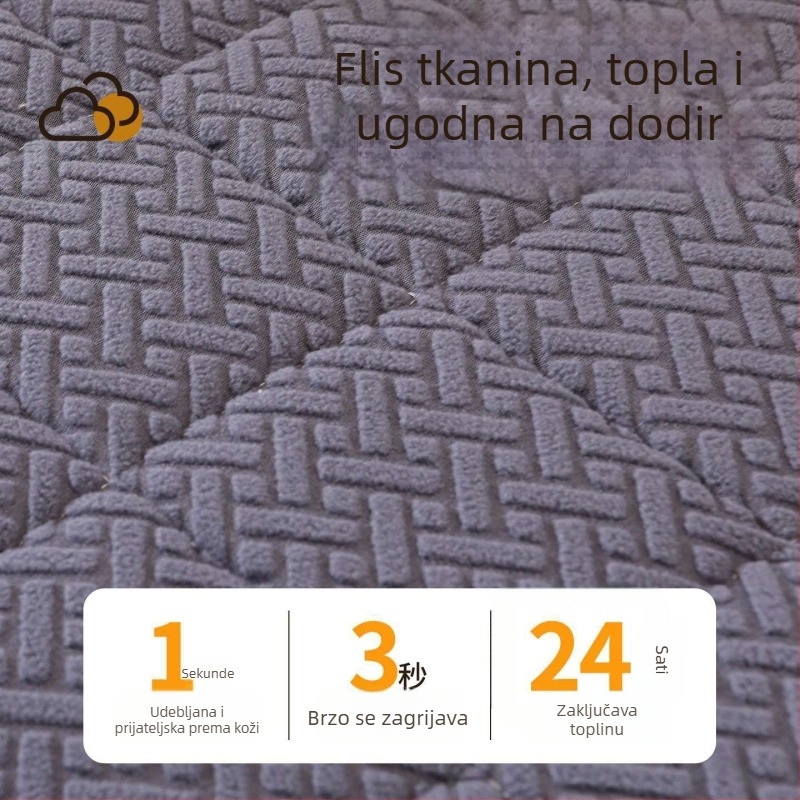 Navlaka za jastučnicu kauča – pamuk fleece, mrežasti uzorak, kompatibilna s modulnim kaučom, minimalističko-modern stil