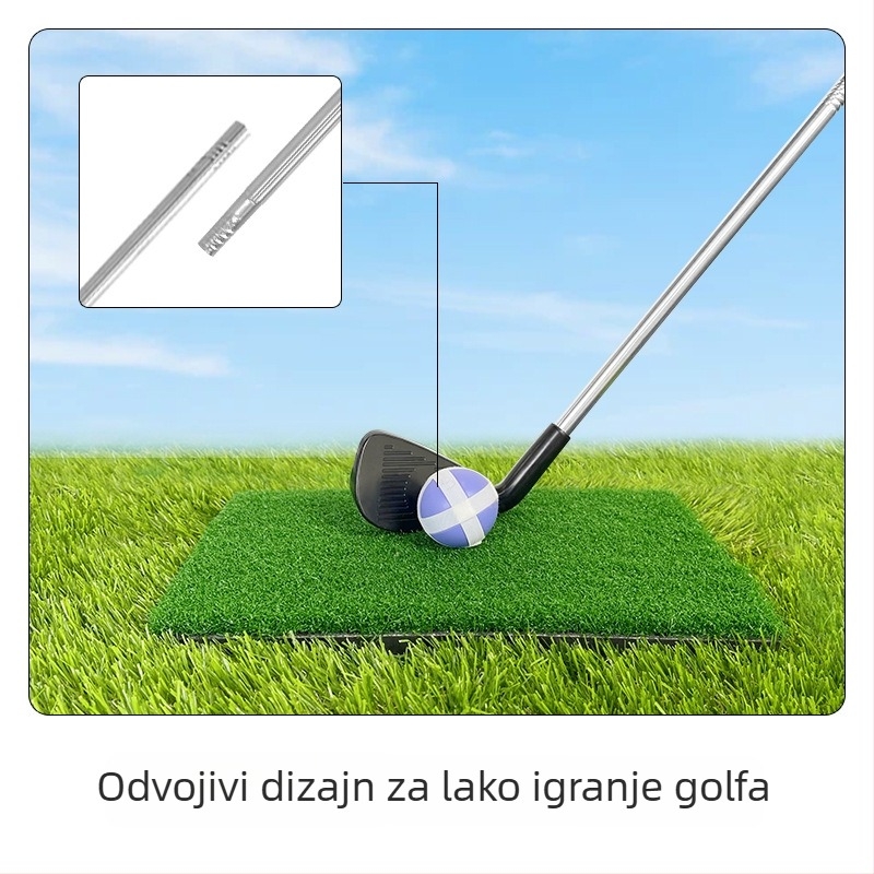PGK golf palica za djecu — mini odvojiva metalna palica, jednostavan za montažu, idealna za obiteljske igre golfa na otvorenom