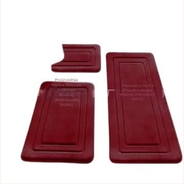 Set prostirki za kupaonicu od Coral Velvet, strojno tkanje, oblik trake, perivo, 3 komada