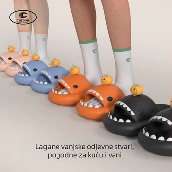 Unisex sandale s remenicama, EVA gornji dio i đon, okrugli vrh, dizajn tikva-žralo motiv, Late Time