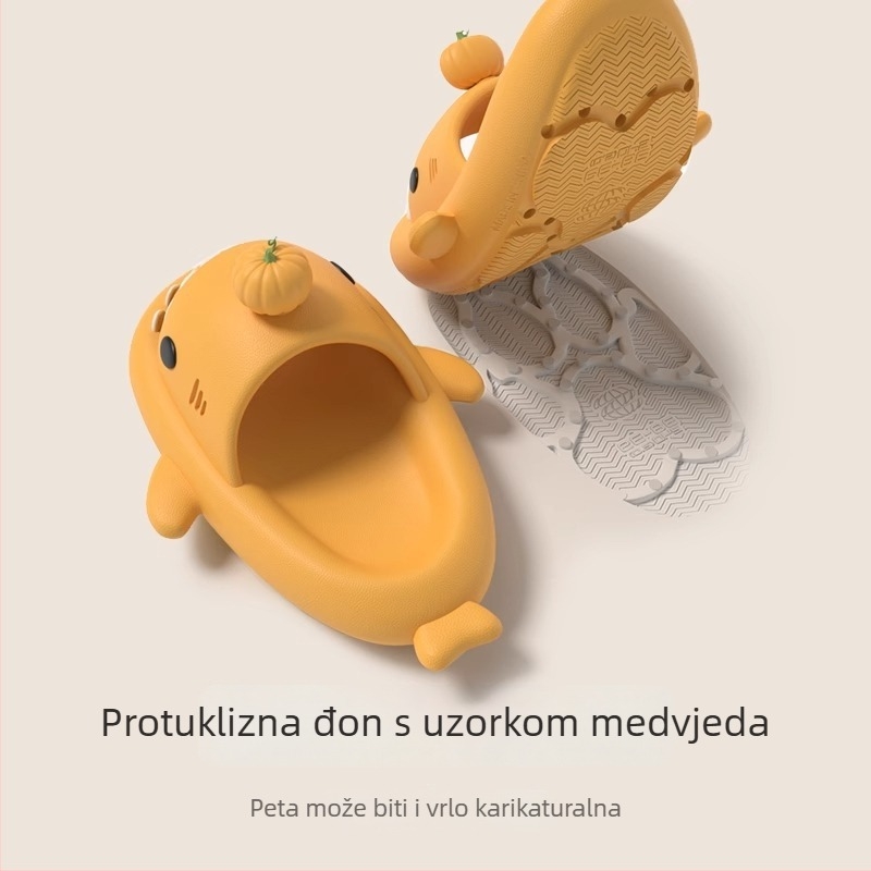 Unisex sandale s remenicama, EVA gornji dio i đon, okrugli vrh, dizajn tikva-žralo motiv, Late Time