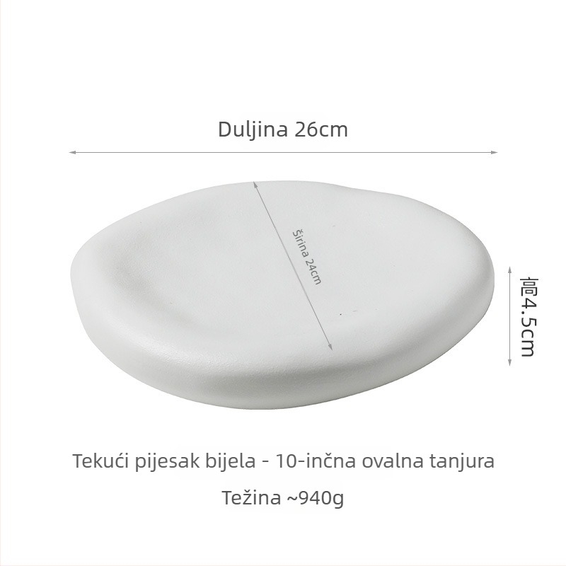 Tanjur za sashimi — Keramički, Japanskog stila, Nepravilnog oblika, Podglazurna završna obrada, Prilagodljivo