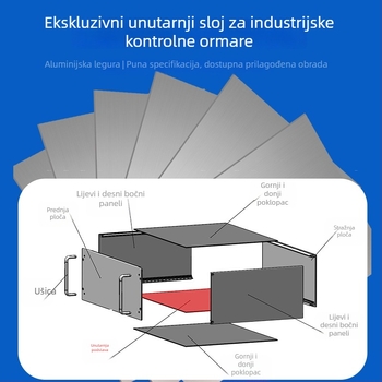 Serverski panel kućišta – aluminij, MicroATX kompatibilan, USB 2.0 prednji, težina 1 kg, veličina 430 mm