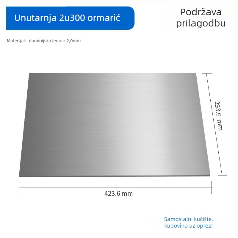 Serverski panel kućišta – aluminij, MicroATX kompatibilan, USB 2.0 prednji, težina 1 kg, veličina 430 mm