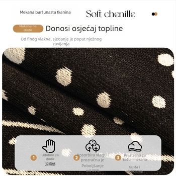 Navlaka za kauč s nepravilnim oblikom, Chenille, uzorak Zvjezdano nebo, za kutne/sekcijske sofe, Europski stil, dizajn tkanine